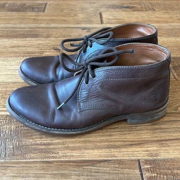 Frye Leather Chukka Boots Brown Distressed Mens Size 9 main image 10